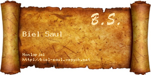 Biel Saul névjegykártya